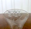 Vintage Etched Floral Motif Glass Apertif Drinkware*