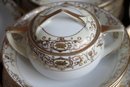Rare & Collectable NORITAKE 24K Gold CHRISTMAS BALL #16034 Hand Painted China Dinner Service.