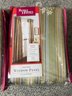 NEW/UNUSED Better Homes And Gardens 'Pavilion Stripe' Window Panel Curtains: Lot Of Three (3) Sets   C3