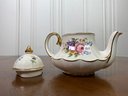 Sadler - Gold Trim Floral Motif Tea Pot