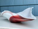 Large Hand Blown Glass Conch Shell Dish