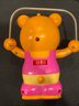 Vintage 1980s Rope Skipping Bear Toy