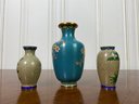Cloissonie Group Of Bud Vases
