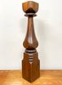 An Early 20th Century Carved Oak Newel Post - Wonderful For Large Candle Holder Or Decorative Element