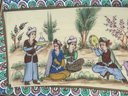 A PERSIAN PAINTING ON BONE? IN A FINE INLAID FRAME