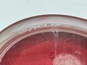 A SIGNED FEATHERED FAVRILLE GLASS BOWL