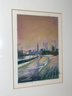 Vintage Helen Cantrell Oil Pastel Painting Titled Orange/Milford