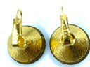 Vintage Large Goldtone & Faceted Smokey Stone Studs By Vogue - Signed
