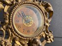 Antique 1904 Dated Gilt Metal Cherub Form Rococo Revival Mantel Clock