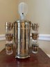 Vintage 50' Pump Decanter And Shot Glass Set.  16' Tall