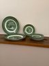 Colonial Homestead By Royal Green And White China Set