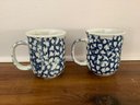 Folk Craft Blue And White Mugs
