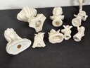 LOT OF BISQUE WHITE ANGEL FIGURINES