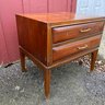 A Lane Mid Century Modern Nightstand Or End Table - One Drawer, 2 Pulls