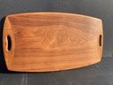 Large Original Vintage MCM Teakwood Surfboard Shaped Serving Tray- 27' Long