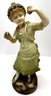 Vintage Rococo Style Porcelain Boudoir Lamp & Girl With Castanets Figurine