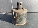 Early Smudge Pot Road Flare With Rements Of Original Red Paint And Mounting Bracket