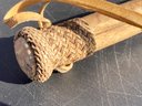 Early Native Natural Hide Riding Crop With Braided Trim