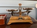 Vintage Balance Scale With Weights.