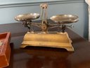 Vintage Balance Scale With Weights.