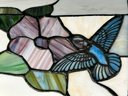 Tiffany Style Stained Glass Hummingbird Design Bankers Lamp