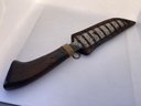 Early Vintage Or Antique Trapper Style Knife With Sheath Scabbard