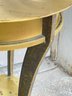 John Visey Style Two Tier Heavy Round Metal Accent Table