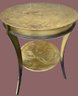 Large John Visey Style Metal Two Tier Accent Table