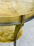 Large John Visey Style Metal Two Tier Accent Table