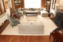 Mansion Size Neutral Beige Area Rug With Cotton Edge
