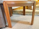Mid Century Wood And Glass Side Table