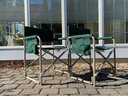 Pair Of Collapsible Field Chairs With Cup Holders - Like New