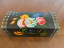 Hand Painted Floral Motif Dome Top Keepsake Box