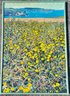 Oil On Canvas Yellow Wildflowers With An Ocean View, Sgd Mikel