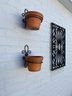Iron Garden Decor Arrangment With (2) Fleur Di Lis Pot Hangers