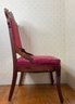 Victorian Eastlake Deep Cardinal Red Upholstered Seat And Back Chair