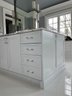 A Partners Double Sided Island Marble Top Wood Vanity - Bath 2A