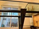 Stunning Extendable Glass Dining Table With Black Metal Base