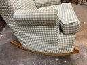Hickory Hill Furniture Vintage Upholstered Armchair Rocker Wingback Style