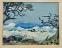 James March Phillips, Watercolor, Mist In The Sea - Point Lobos