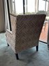 A Beautiful Modern Armchair And Ottoman With Nailhead Trim By Broyhill Furniture