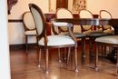 Set Of 10 Walter Wabash Louis XVI Style Ballon Oval Back Dining Chairs
