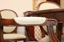 Set Of 10 Walter Wabash Louis XVI Style Ballon Oval Back Dining Chairs