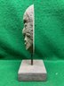 Interesting Stone Face Sculpture On Stand. 12 1/2' Tall. Chip On Base. 2 Of 2.