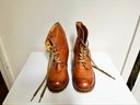 Lace Up Boots Women's Size 9 Leather Stacked Heel - Possible Free Bird By Steven