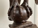 A Stunning And Large 19th Century Carved Oak Federal Eagle On Pedestal - Over 6' High!