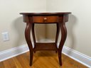 Butler Plantation Cherry Collection Single Drawer Table With Maple And Walnut Inlay
