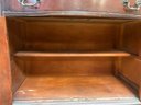 Vintage Cabinet With Nice Details All Wood  With 1 Drawer And Double Door Underneath Heavy