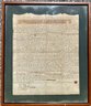 Mid 18th C. Signed And Framed Indenture, Willem Covenhoven
