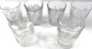 Vintage Cut, Pressed Or Etched Crystal Old Fashioned Glasses (6)